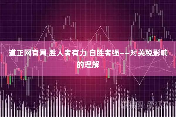 道正网官网 胜人者有力 自胜者强——对关税影响的理解