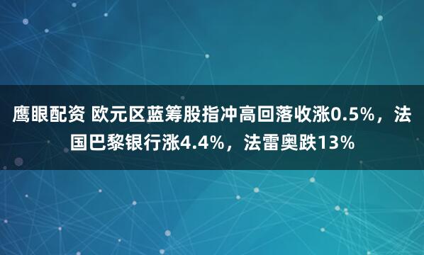 鹰眼配资 欧元区蓝筹股指冲高回落收涨0.5%，法国巴黎银行涨4.4%，法雷奥跌13%